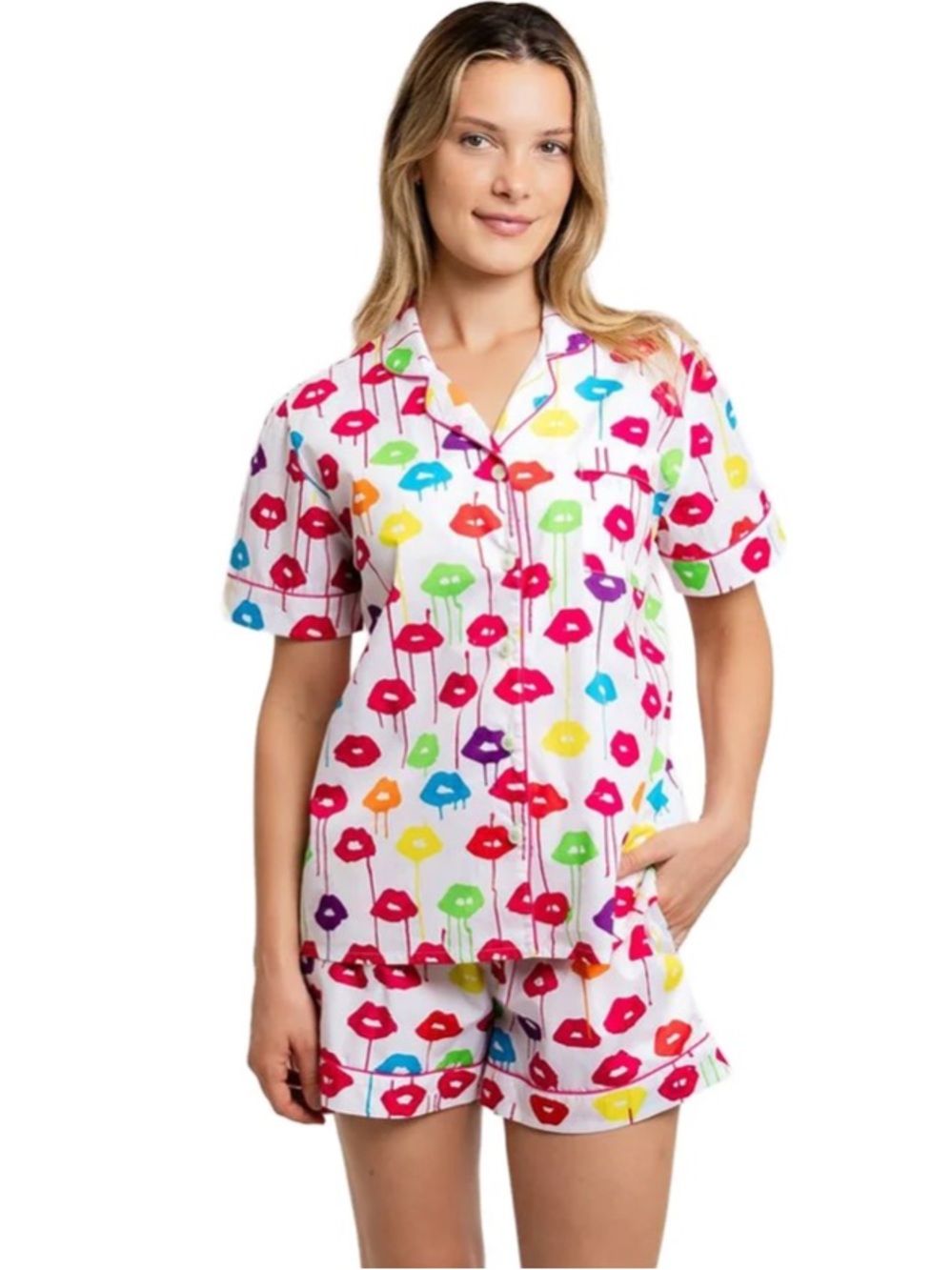 Sant and Abel x Donald Robertson short Pajama Set drippy lips